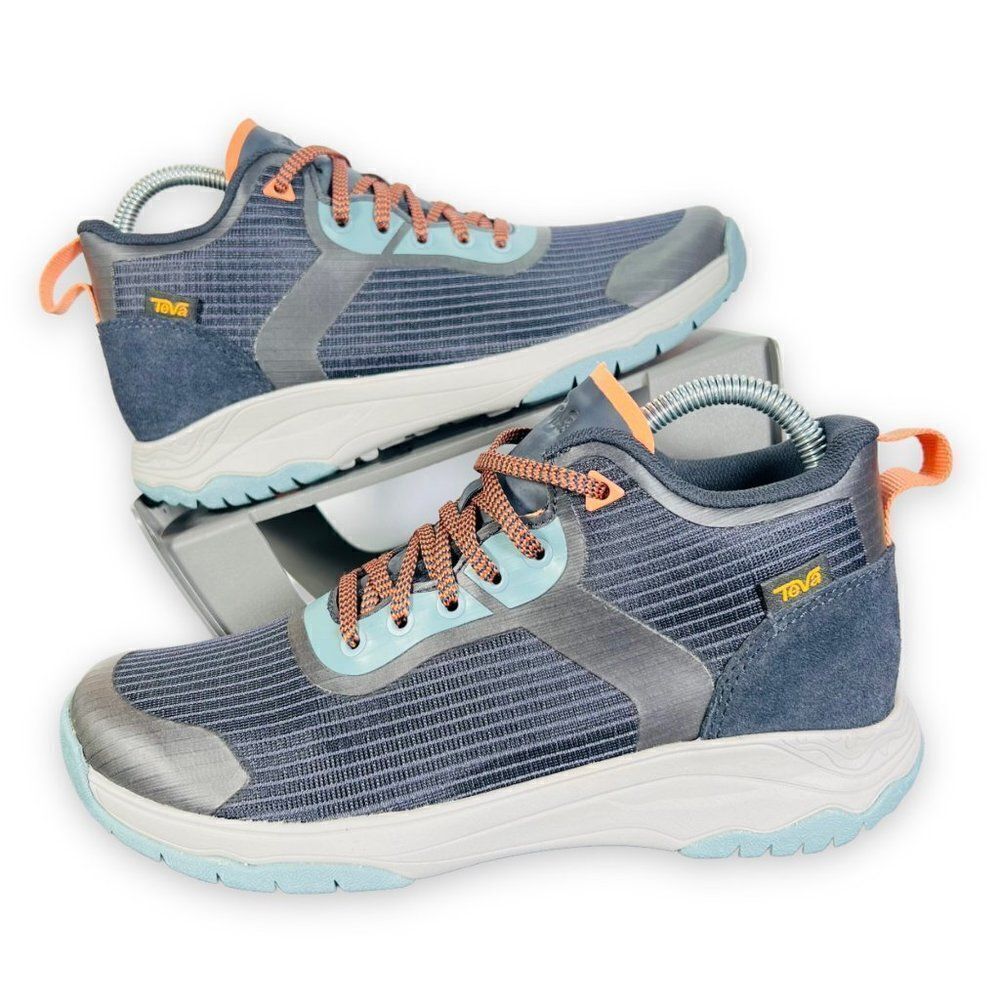 Teva Gateway Mid Hiking‎ Shoes Greyish Blue / Orange 1127812 Women's 6